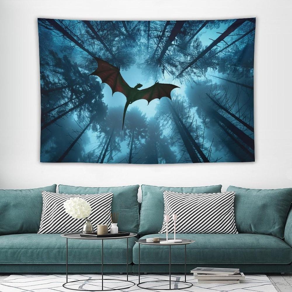 Mystical Dragon Tapestry Enchanting FantasyInspired and Strikingly Unique Wall Art for a Magical Decor Statement