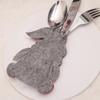 3pcs Christmas Cutlery Holder Knife Fork Pocket Bags Santa Claus Xmas Tableware Cover Home New Year Cookware Gift Decoration