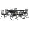 VidaXL Ensemble à Manger de Jardin 9 pcs, Ensemble de Mobilier d'Extérieur avec Table et Chaise, Meubles de Patio Terrasse, 3060272