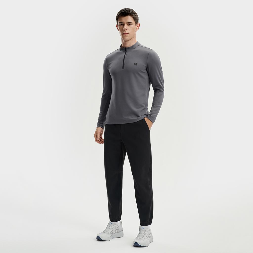 FILA A.P. Fashion Simple Trendy Casual Versatile Breathable Straight Leg Knit Sports Pants Men pants A11M541612FBK