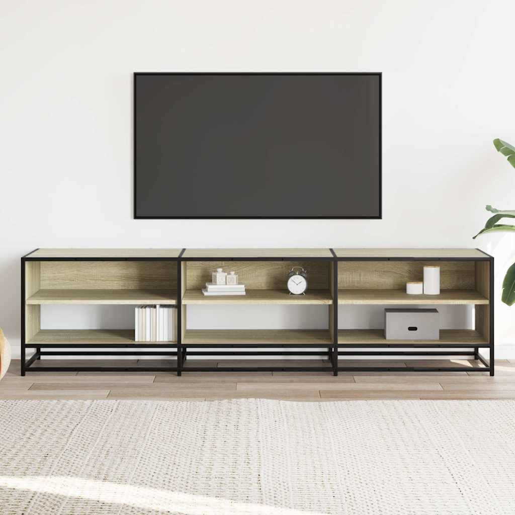 TV Stand in Sonoma Oak Finish 180 x 40 x 46 cm Engineered Wood