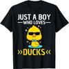 Just A Boy Who Loves Ducks Boys Kids Funny Duck Lover Duck T-Shirt