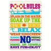 1 Stück Retro Poolregeln Blechschild 20x30 Vintage Metall Wandkunst Dekor für Zuhause Bar Garage