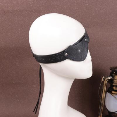 Medieval Embossed Pirate Eye Patch, Vintage Faux Leather Eye Mask Viking Accessories, Renaissance Eye Cover Cosplay