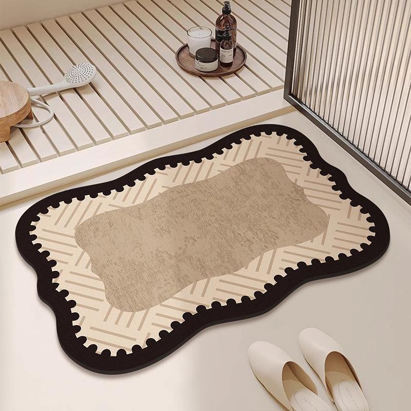 Bathroom Floor Mat Soft Diatom Mud Toilet Carpet Absorbent Quick-drying Bath Mats Doormat  Anti-slip Rug   Bloc