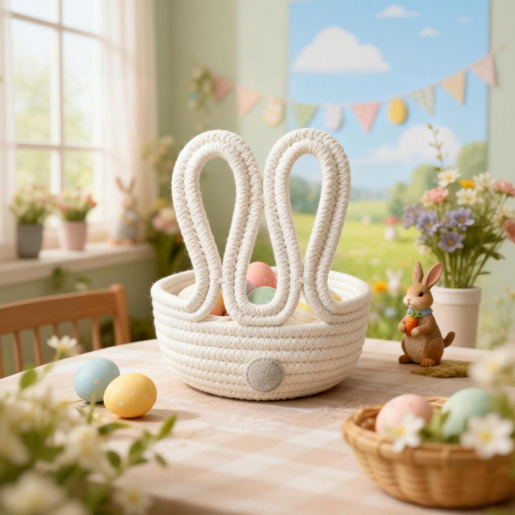 Cotton Yarn Storage Basket Knitting Basket Snack And Toy Organizer  Storage Box