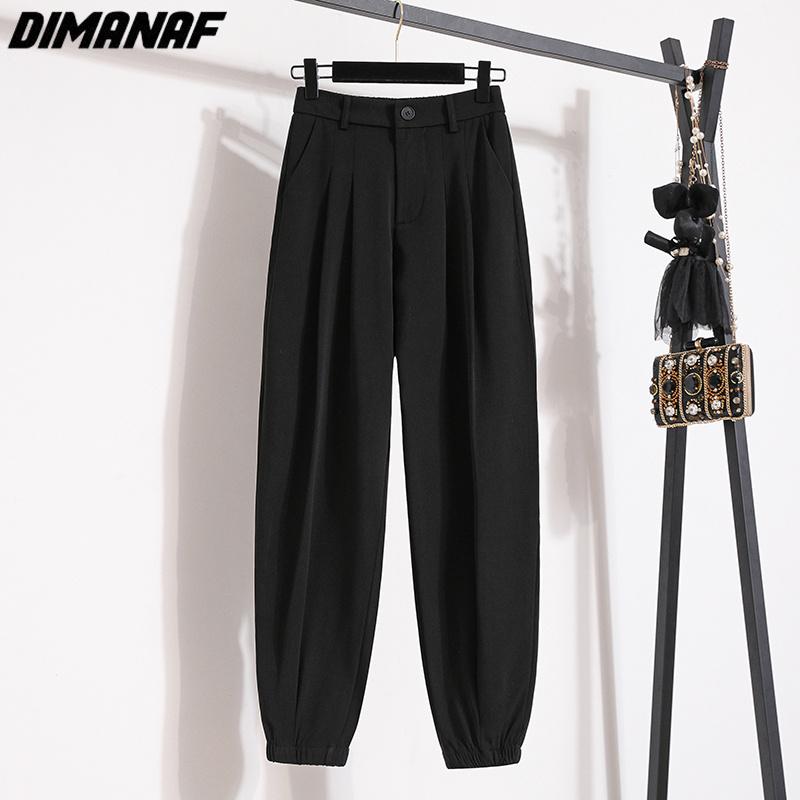 Dimanaf 2025 Plus Size Summer Long Pants Women Pants Loose Casual Female Harem Trousers Grey 5XL