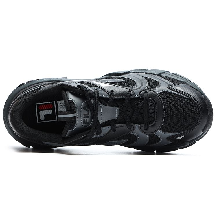 FILA Decoder Fashion Retro Fabric Synthetic Leather Low Top Casual Running Shoes Women sneaker Black Gray F12W312111FBD