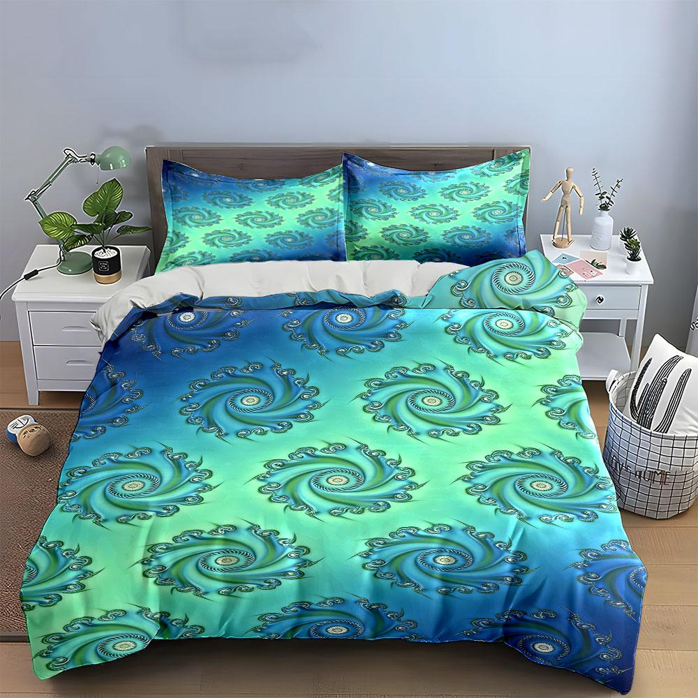 Swirling spiral wave pattern. Bedding sets Duvet cover sets Duvet covers Pillowcases(1* Duvet Cover 2* Pillowcases without duvet insert)
