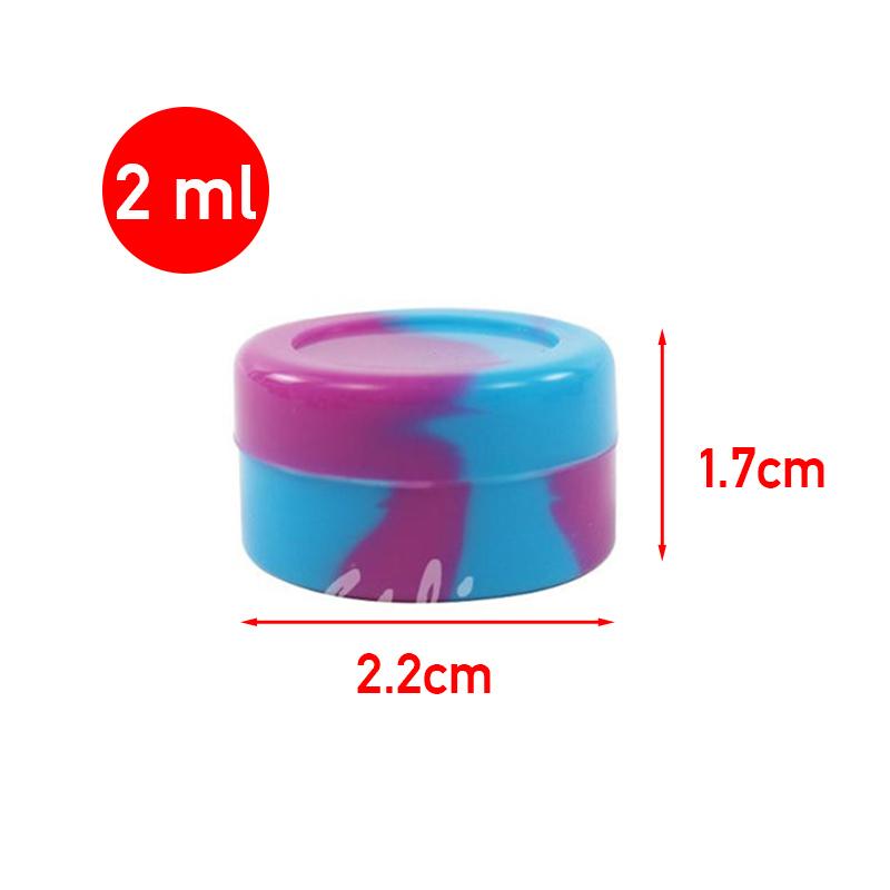 100 Stück Mini Antihaft-Silikonbehälter Box Antihaft-Öl Wachs Aufbewahrungstopf Glas Reiseflasche Für Gesichtscreme Flüssiges Salbe