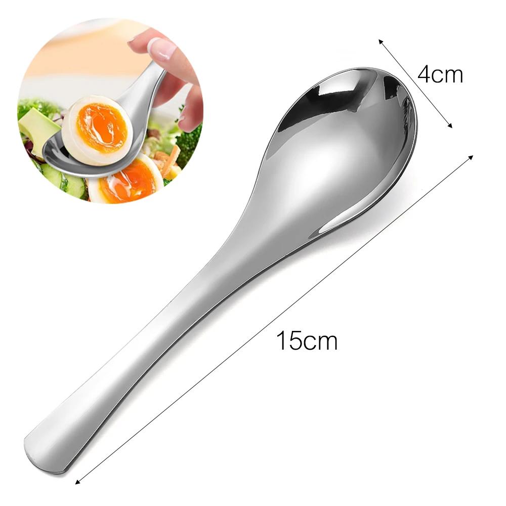 6/1Pcs Stainless Steel Spoon Thicken Soup Spoons for Pot Scoops Colander Home Multipurpose Kitchen Tableware Cooking Tools