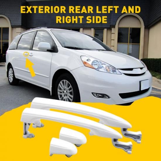 1/2X Exterior Rear Outside For Left&Right Door 2004-2010 Handle Sienna Toyota