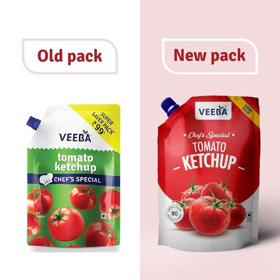 Veeba Tomato Ketchup Chef’s Special (900g) | Super Saver Offer Pack | Non-GMO | Quality Tomato Ketchup