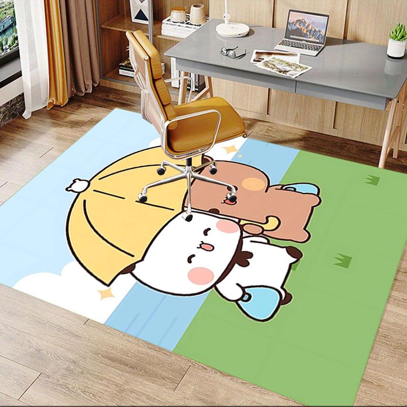 1PC Two Bears Anti-slip Carpet, Suitable for Office, Bedroomand Playrooms. It Can Also Be Used As a Sofa Footrest cover-R23