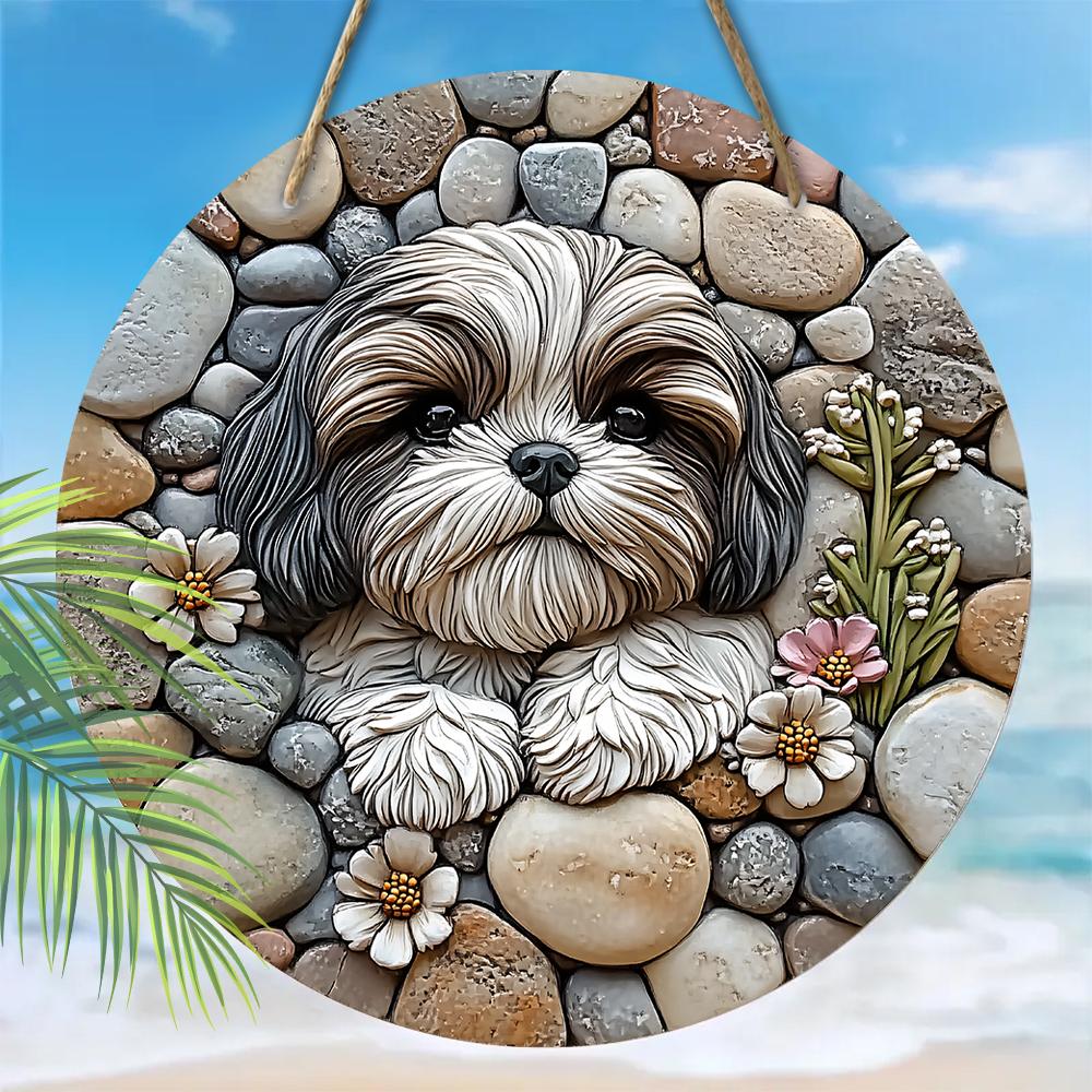 2D Flat Wooden Hanging Decorative Signs, Family Wall or Door Decoration, Garden Decoration, Housewarming Gifts for Friends