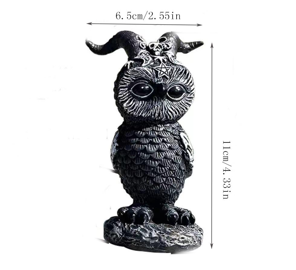 Schwarze Katzenstatue, geheimnisvolle süße Katzenhexe, Katzenfigur, Hexendekor, Schreibtischornament, handbemalte Skulptur für Halloween
