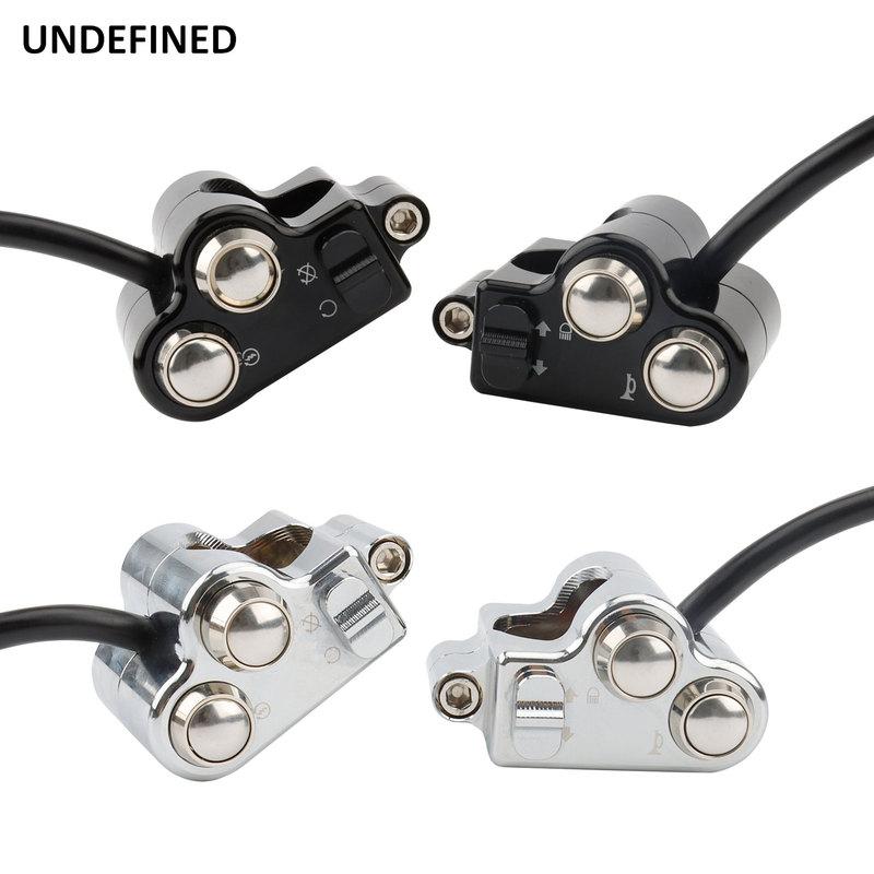 Motorcycle 7/8" 22mm Handlebar Control Switch For Harley Honda Kawasaki Suzuki Horn Turn Signal Start Switch Push Button Switch