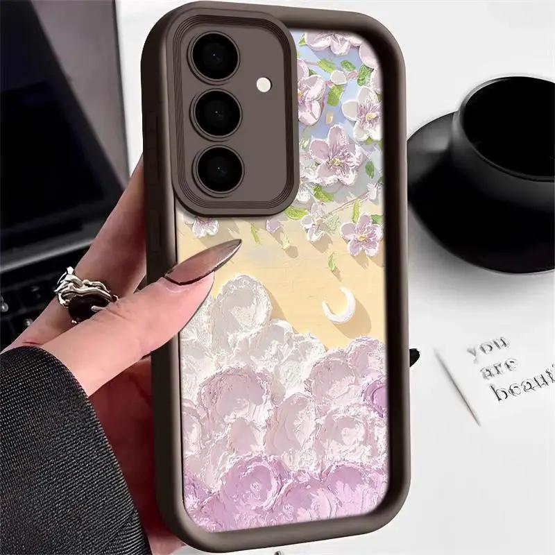 Smile Daisy Flower Print Phone Case for Oneplus 12 11 12R 11R 10R 8T One Plus NORD CE 2 3 4 LITE Soft Camera Protective Cover