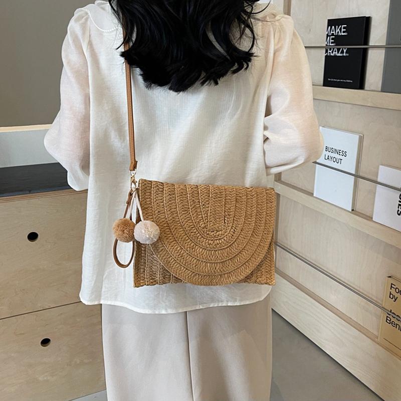 Casual Γυναικείες Τσάντες Φάκελος Lady Μόδα Τσάντα Crossbody Παραλίας Ψάθινη Πλεκτή Τσάντα Messenger Ώμου Γυναικεία Τσάντα Ταξιδιού Tote Πορτοφολάκι