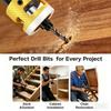 Countersink Drill Bits Set with Adjustable Aluminum Depth Five Dual-Flute Bits TCT Alloy Hole Drill Bits Kit with Wrench Storage Case