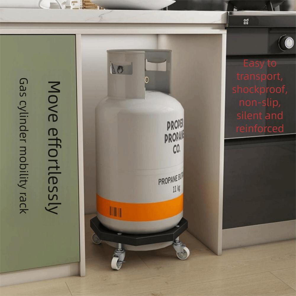 Movable Mobile Propane Tray Brake Cylinder Holder Safe Fixed Tank Roller Stand  Kitchen