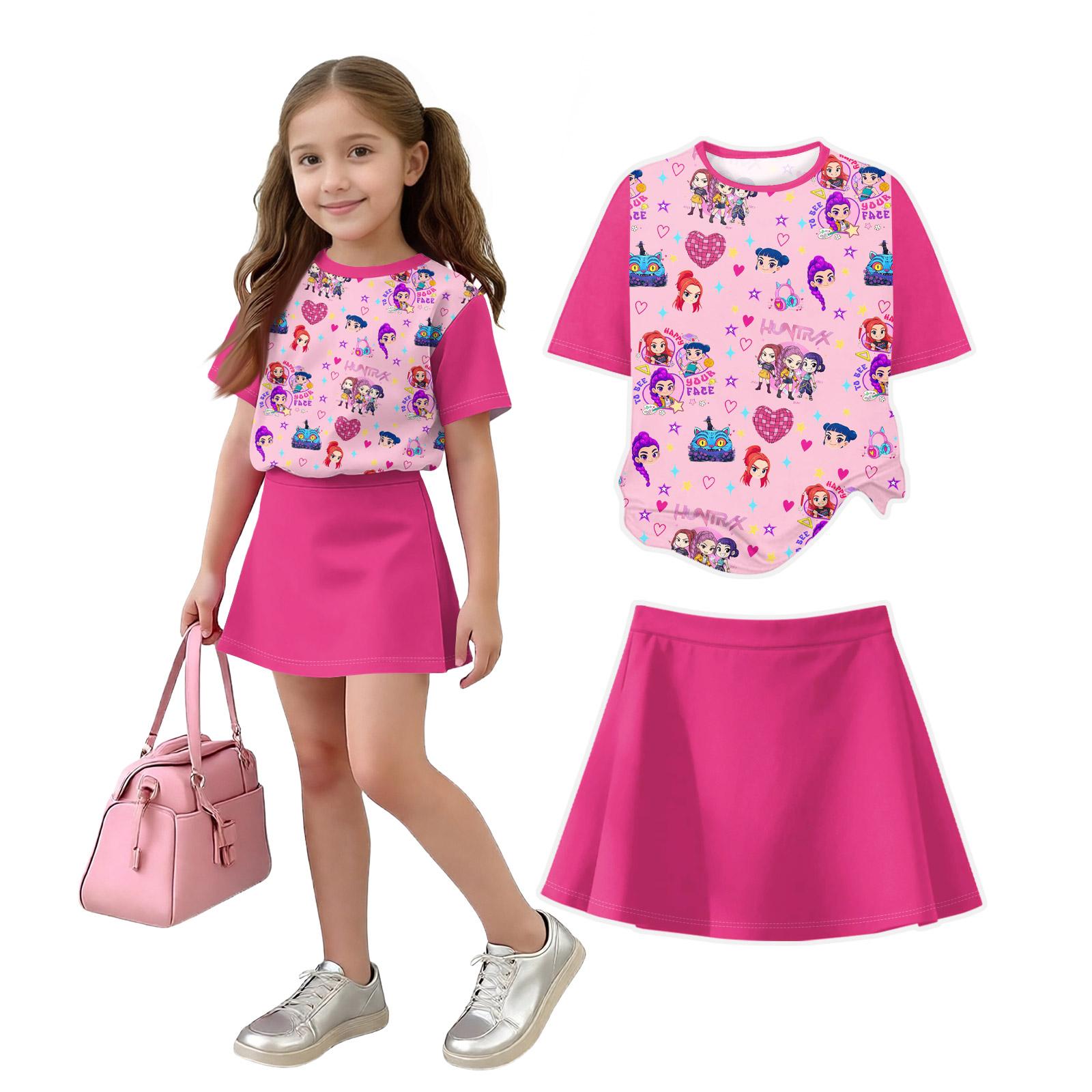 

Infant Newborn Baby Girls Boys Loose Print T-shirt+Pants Print Outfits Set 120 фиолетовый
