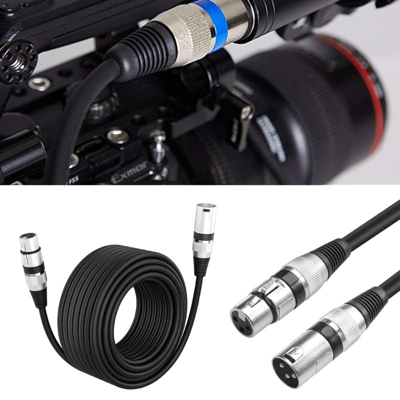 3Pin XLR Stable Connection Cable Male to Female Plug Radio Cable Shielded Suitable For Mixers Microphone Amplifier
