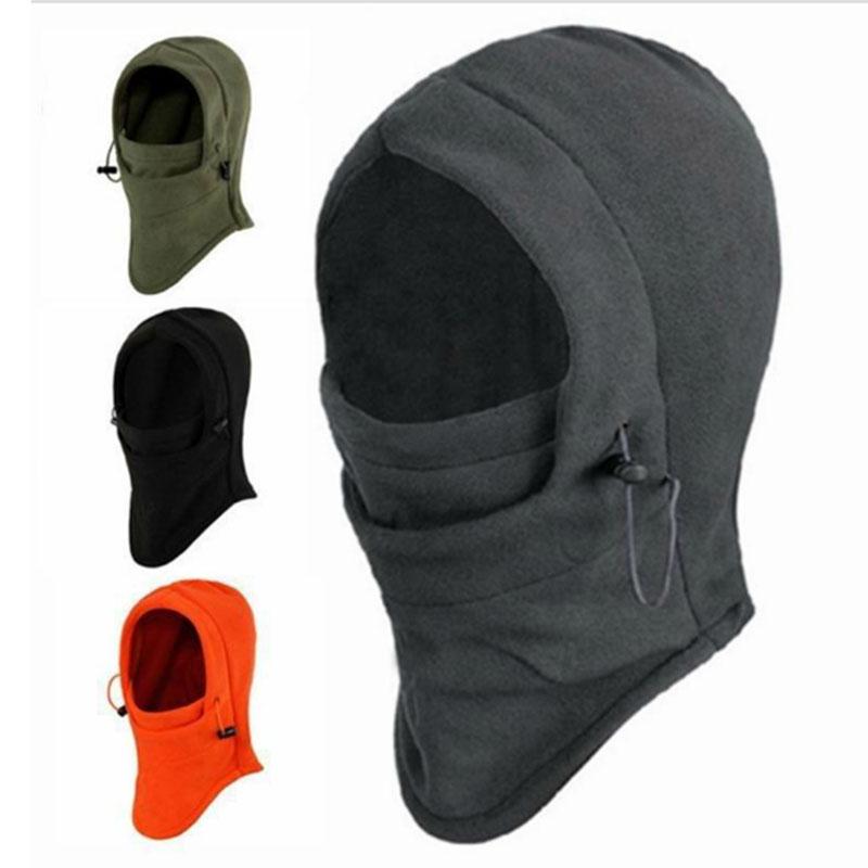 6 в 1 Балаклава тепловой флис открытый Лыжные маски велосипед загородная Beanies зимний ветер пробка лицо шляпы