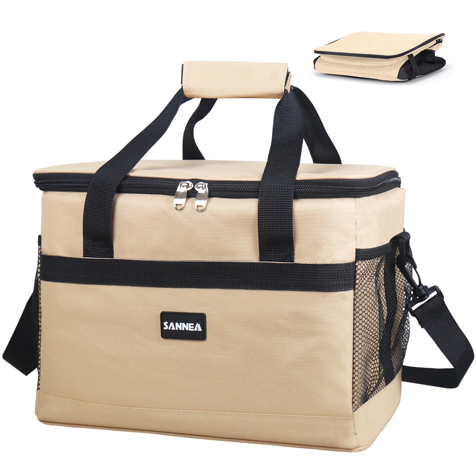 

Large Capacity 35L Cooler Box with Insulation for Cold and Foldable and and Can be Carried by Hand or Over the Perfect for Sports Cherry Blossom