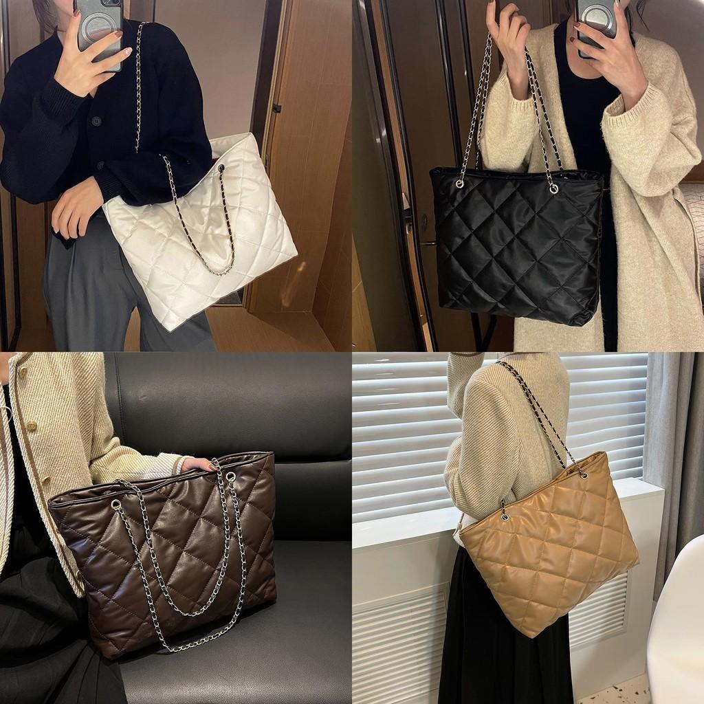 Stylish 2023 Womens Quilted Tote Bag Large Capacity Urban Chic Shoulder Bag