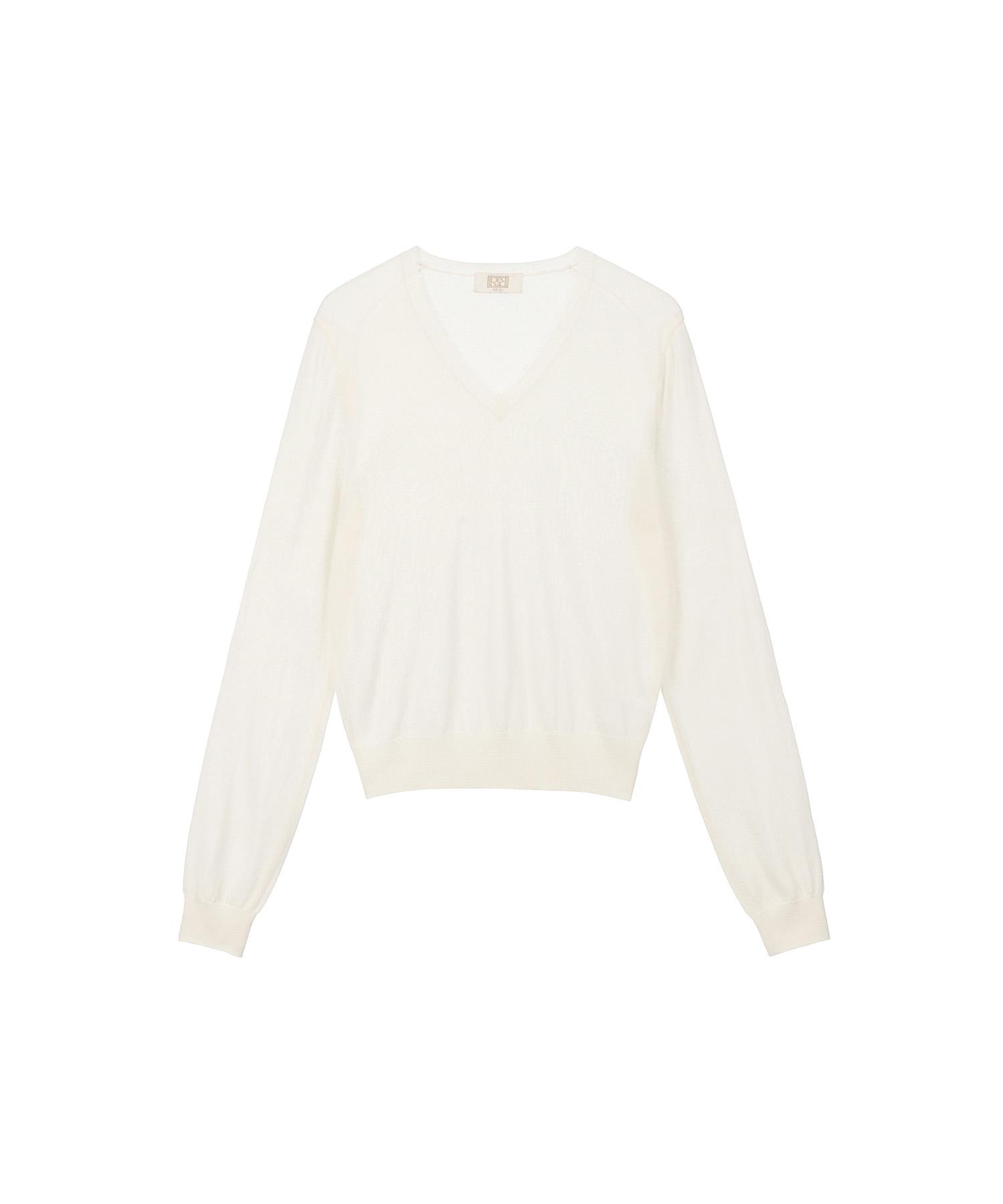 Rene J Simple V-Neck Knit Gray/Free