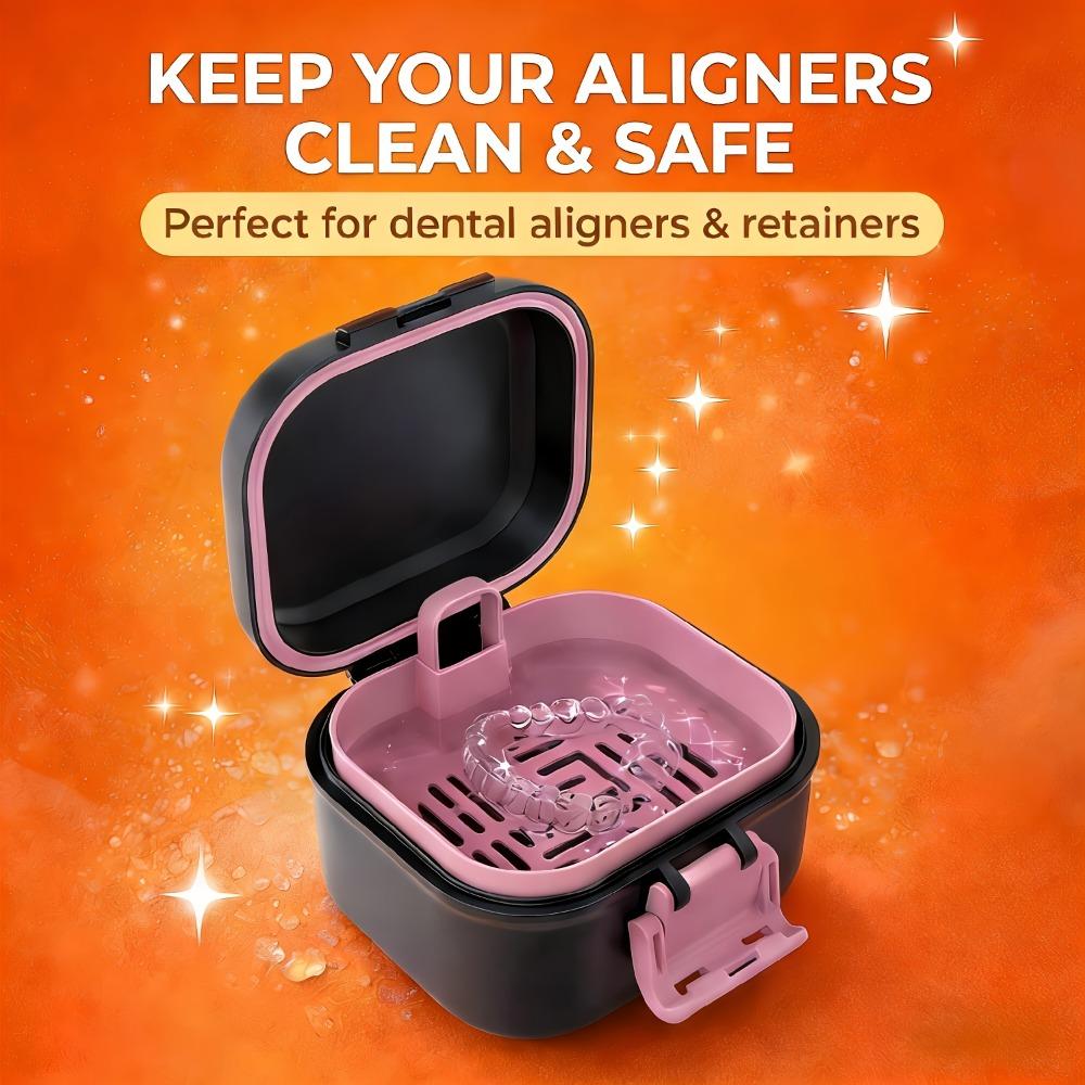 Double-Layer Leak-Proof Denture Soaking Cup Portable Denture Container  Oral Hygiene