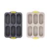 6-cavity Silicone Bread Loaf Pan, Nonstick Sourdough Loaf Pan & Heat Resistant Baguette Bread Pan,Molds for Baking Hoagie Rolls