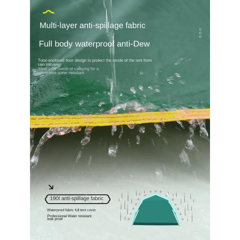 Tents for 3-4 Person Instant Pop-Up Automatic Dome Tent with Floor Tarp Quick Setup for Family Beach Hiking High Waterproof