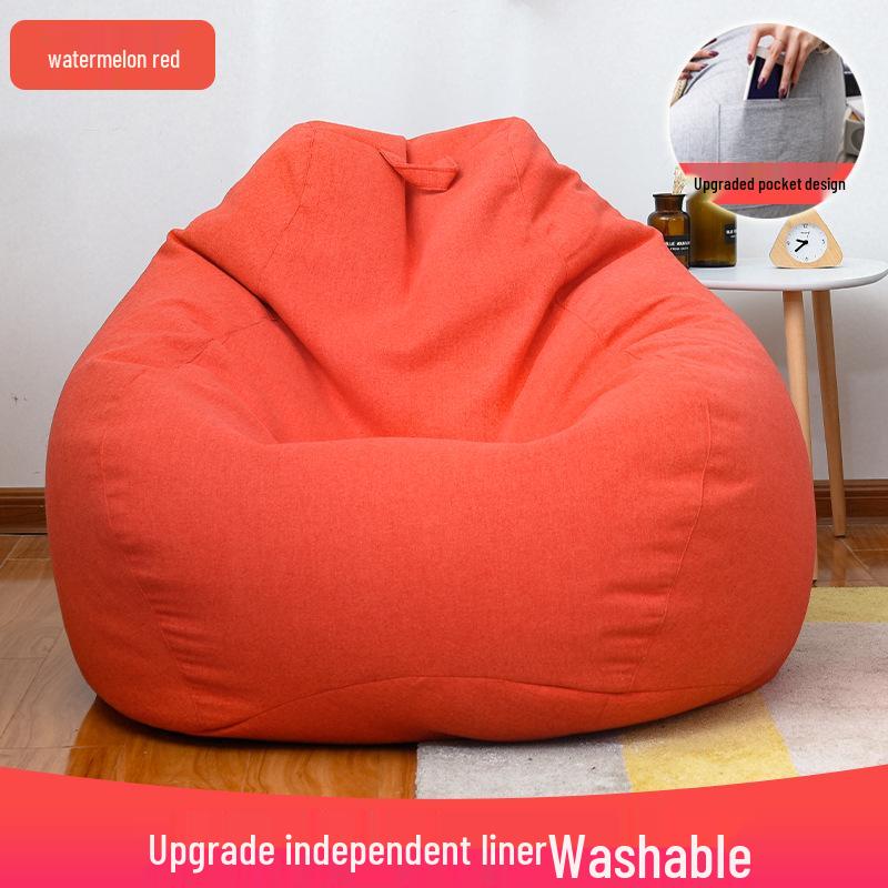 Baumwoll-Leinen abnehmbarer waschbarer Sofasitzsackbezug