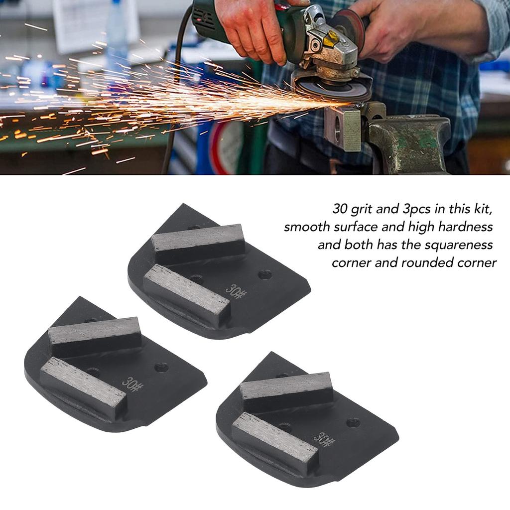 Grinding Shoes 30 Grit  Grinding Shoes 2 Teeth  Polishing Shoes Block Tool for Concrete Paint Floor