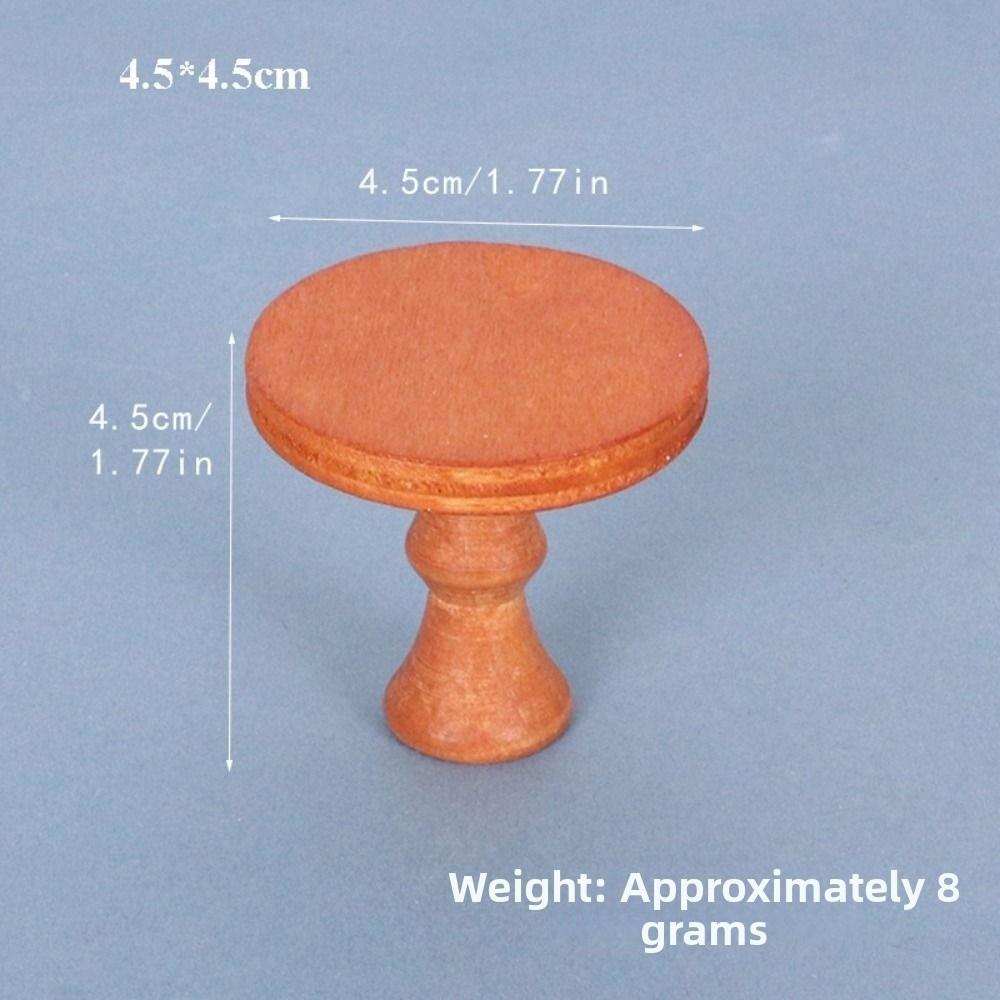 Multistyles Wood Coffee Dining Table Chairs Modern Simple Simulation End Table for OB11 Doll
