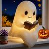 Adorable Ghost Book Lamp - Halloween Ornament