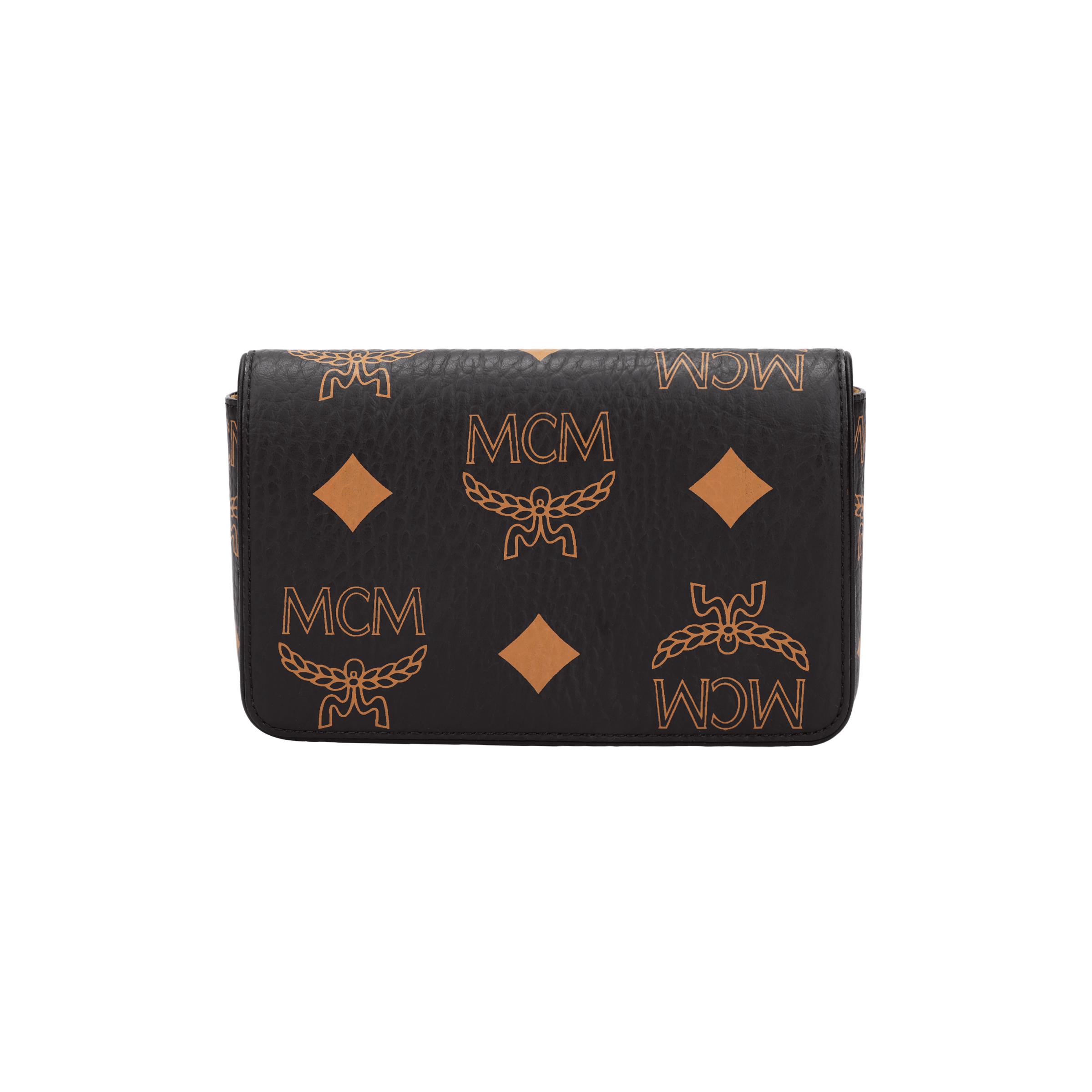MCM Aren Visetos Maxi Logo Design Canvas Camera Bag Crossbody Bag Clutch Mini Unisex bags Black MXZDATA02BK001 Basic Set BagDust Bag 18990₽