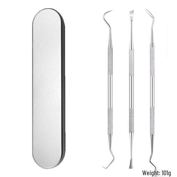 Dental Tools Kit: Stainless Steel Teeth Cleaner, Probe, Pick & Excavator for Oral Care