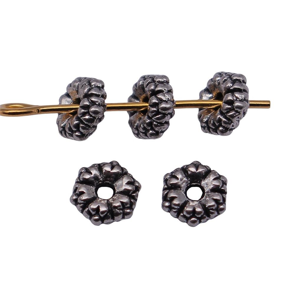 Caps Beaded Edge Spacer Beads Antique Style For DIY Jewelry Projects