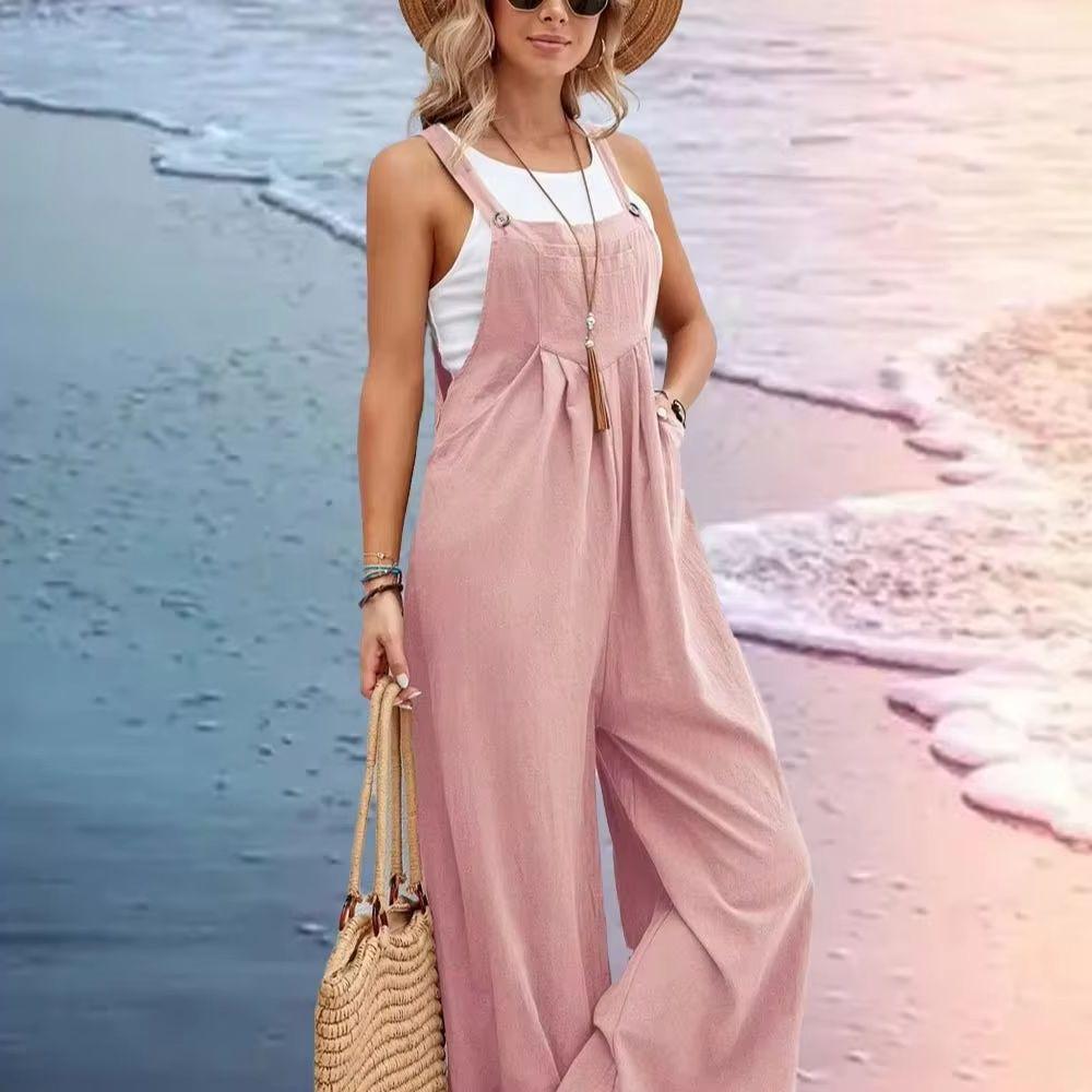 Women Loose Fit Overalls Wide Leg Baggy Bib Overalls Jumpsuit Summer Jumpsuit Casual Elegant Overalls Summer