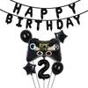 Video Game Party Supplies Set Baby Boy Birthday Party Decoration Happy Birthday Gaming Backdrop Game Table Covers Gamer Balloons