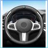 Leder Carbonfaser Auto Lenkradabdeckung Auto Zubehör Für BMW M Performance 1 3 5 7 Serie M3 M4 M5 M6 X1 X3 X5 X6 X7 E30 E34 E36 E39 E4