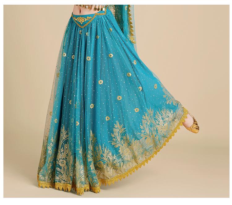 Western Region Dunhuang Princess Belly Dance Costume - 720° Swing Skirt for Exotic Performances.