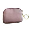 Leather Coin Pouch Versatile Zipper Wallet Mini Coin Purse Leather Key Ring Pouch For Daily Party Shopping