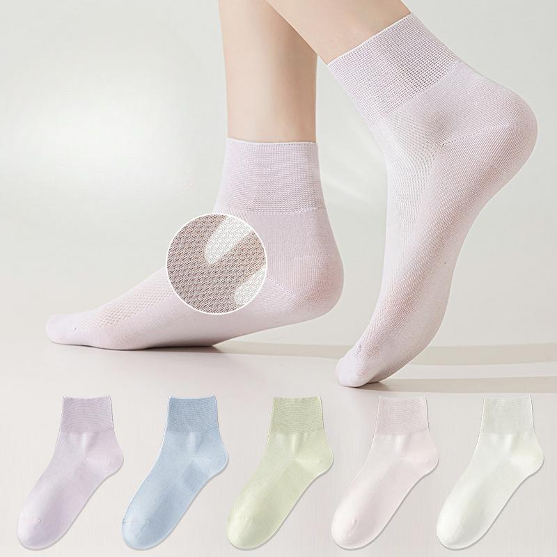 Summer Thin Mesh Breathable, Deodorizing, Sweat-absorbing Boneless Modal Women's Casual Socks