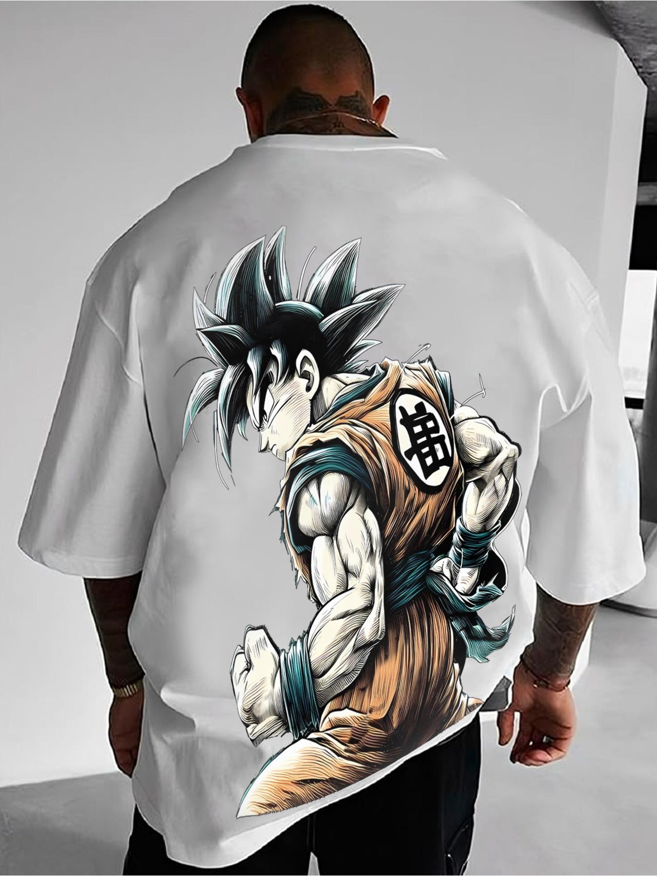 

Анимация Dragon Ball Футболки с принтом ГОКУ Маджин Буу для мужчин и женщин Чистый хлопок Японская летняя мода Свободный крой Короткий рукав 2XL