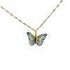 1 sztuka Wysokiej klasy lekkie luksusowe cyrkonia gradientowe kolorowe motyl moda prosta osobowość naszyjnik