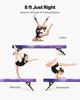 Trave di Equilibrio Regolabile per Bambini, Trave da Ginnastica da 8 Piedi, Travi da Pavimento Alte e Basse con 5 Altezze Regolabili per Tutti i Livelli di Ginnastica, Professionale